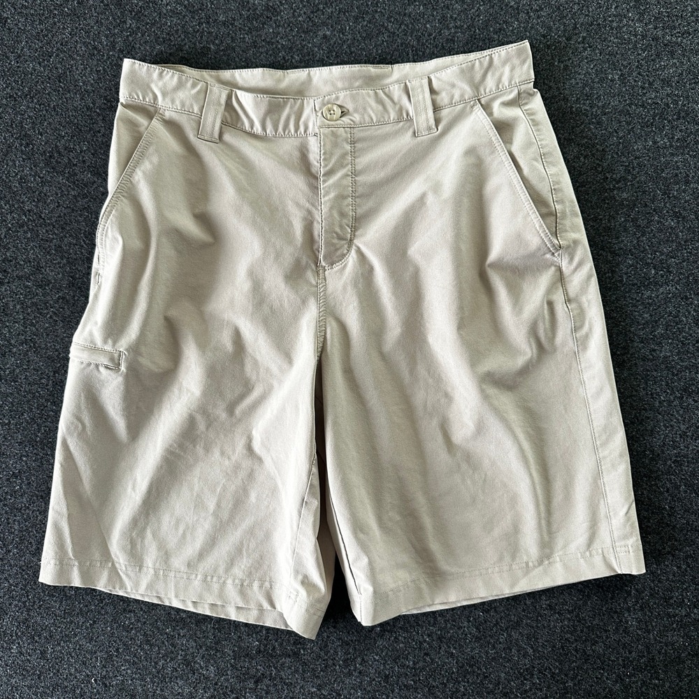 Columbia PFG Blood & Guts III Shorts Mens 32 Tan Khaki Fishing Outdoor 10 Inseam